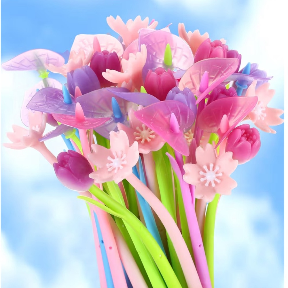 Color changing floral pens (set of 3)